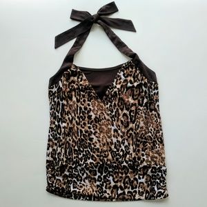 Halloween Spice Girls 90s Y2K Pop Star Scary Spice Leopard Print Club Halter Top